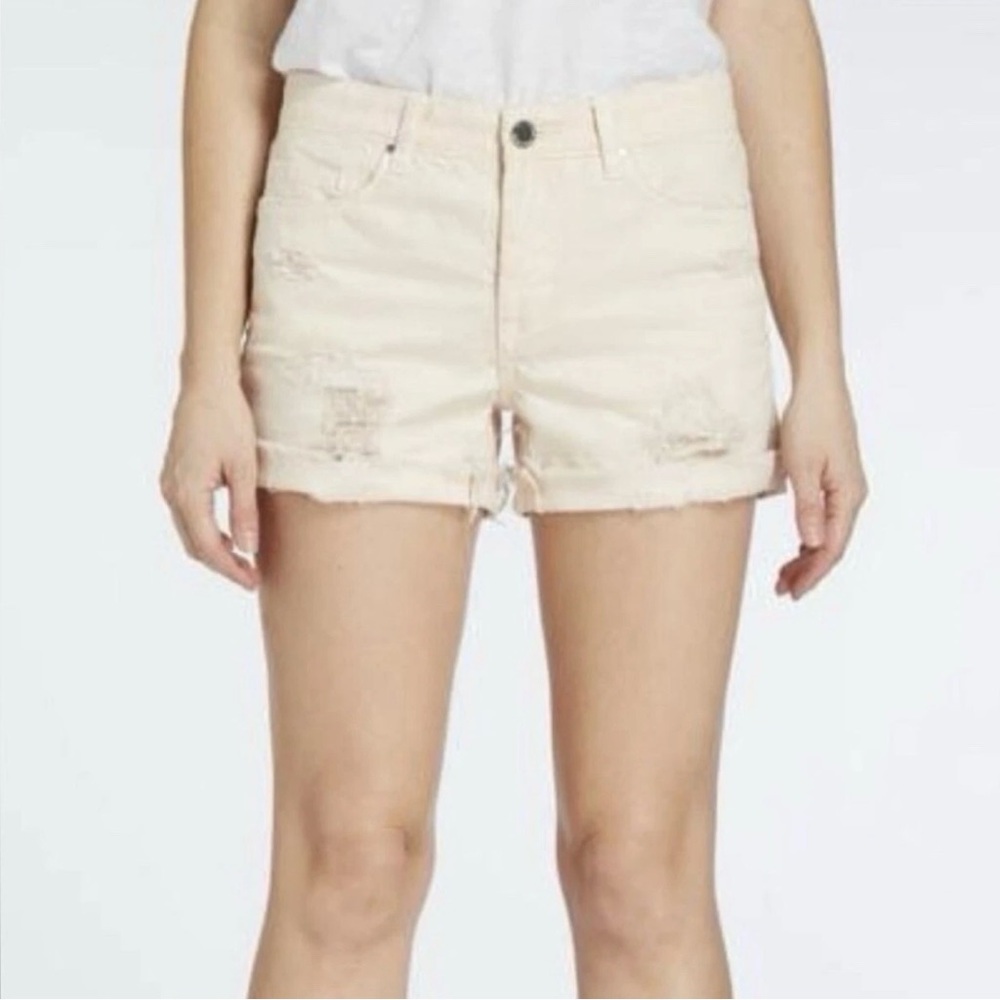 BLANKNYC Boyfriend Cut-Off Jean Shorts Powder Pink Distressed Baggy Fit Size 26